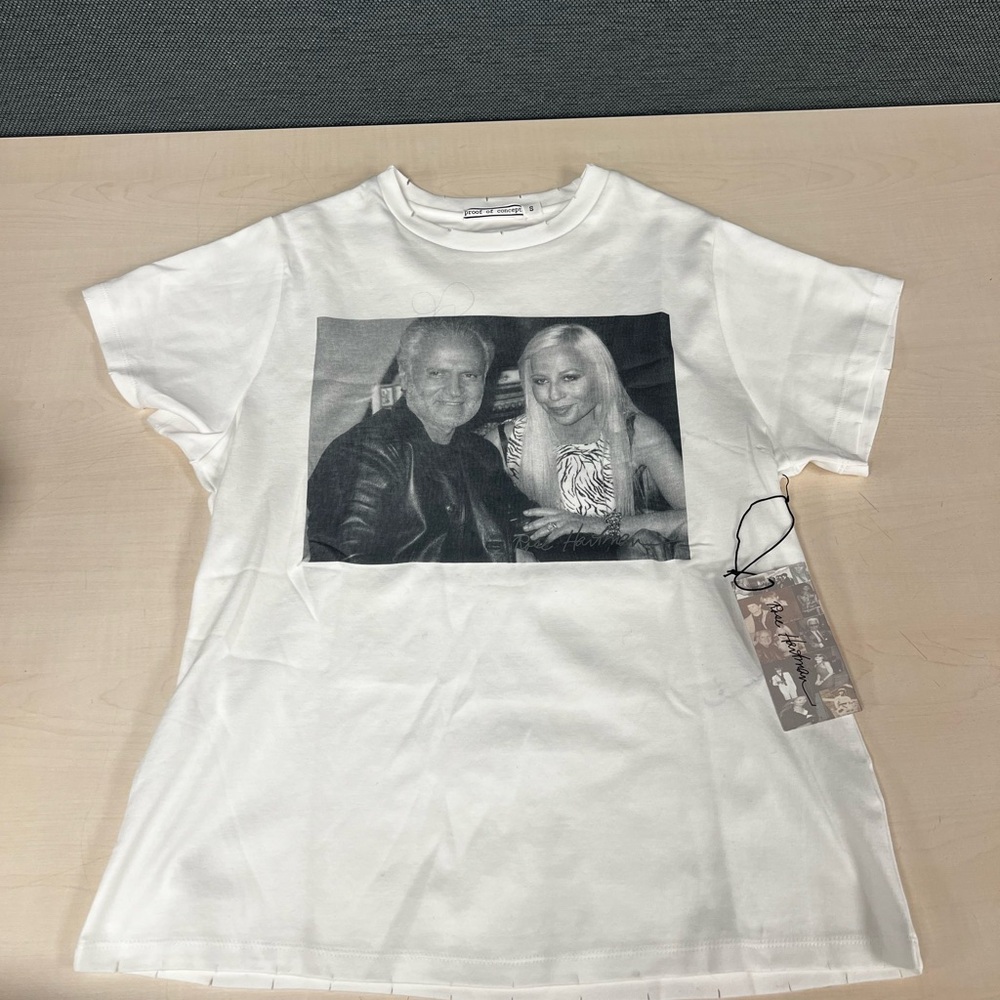 Proof of concept Donatella & Gianni Versace cotton T-shirt